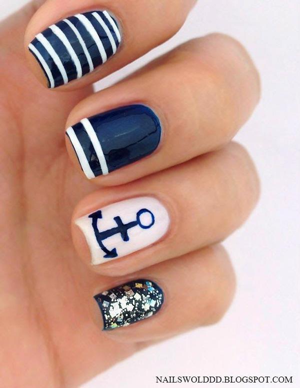 60 Cute Anchor Nail Designs