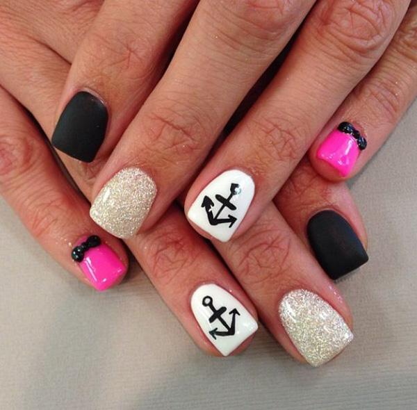 60 Cute Anchor Nail Designs