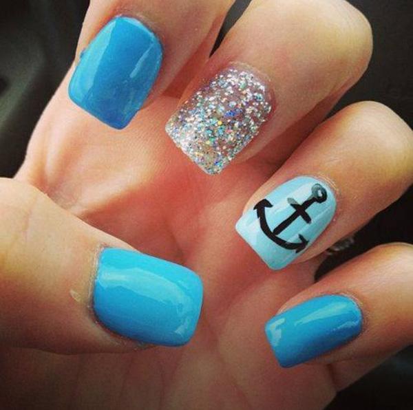 60 Cute Anchor Nail Designs