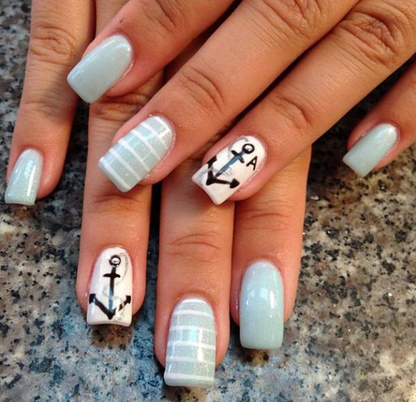60 Cute Anchor Nail Designs