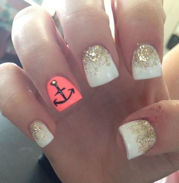 60 Cute Anchor Nail Designs