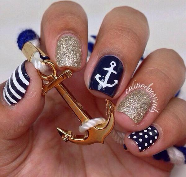 60 Cute Anchor Nail Designs