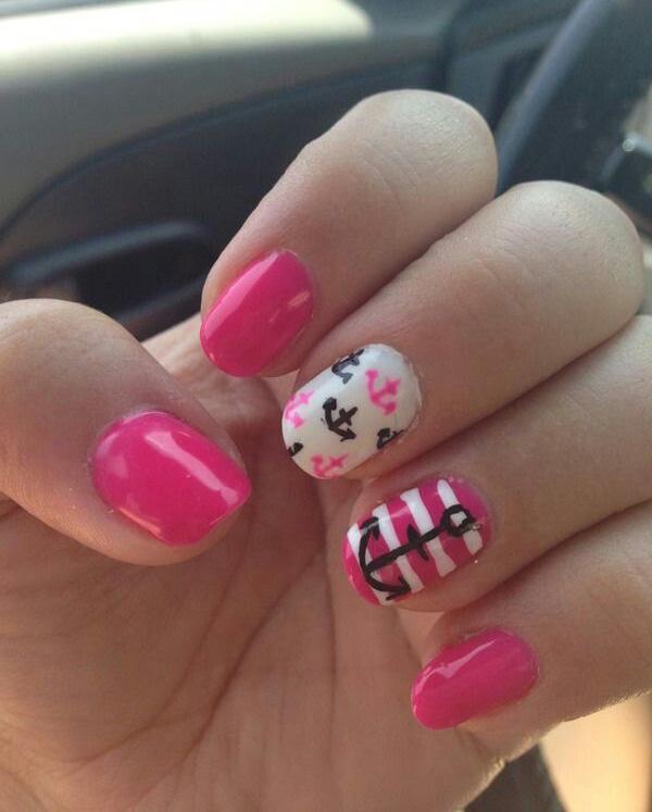 60 Cute Anchor Nail Designs