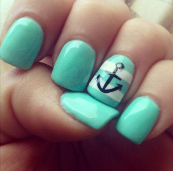 60 Cute Anchor Nail Designs