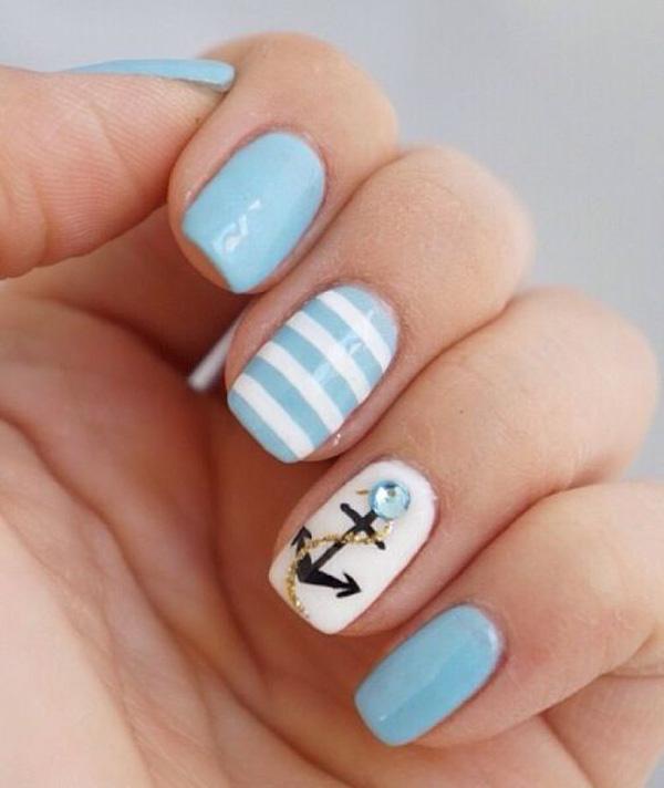 60 Cute Anchor Nail Designs