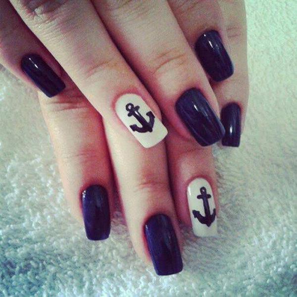 60 Cute Anchor Nail Designs