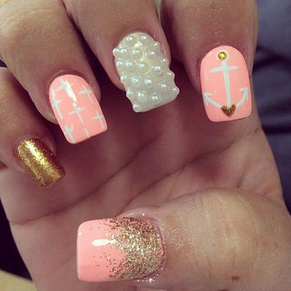 60 Cute Anchor Nail Designs