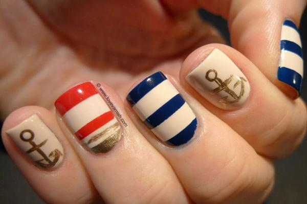 60 Cute Anchor Nail Designs