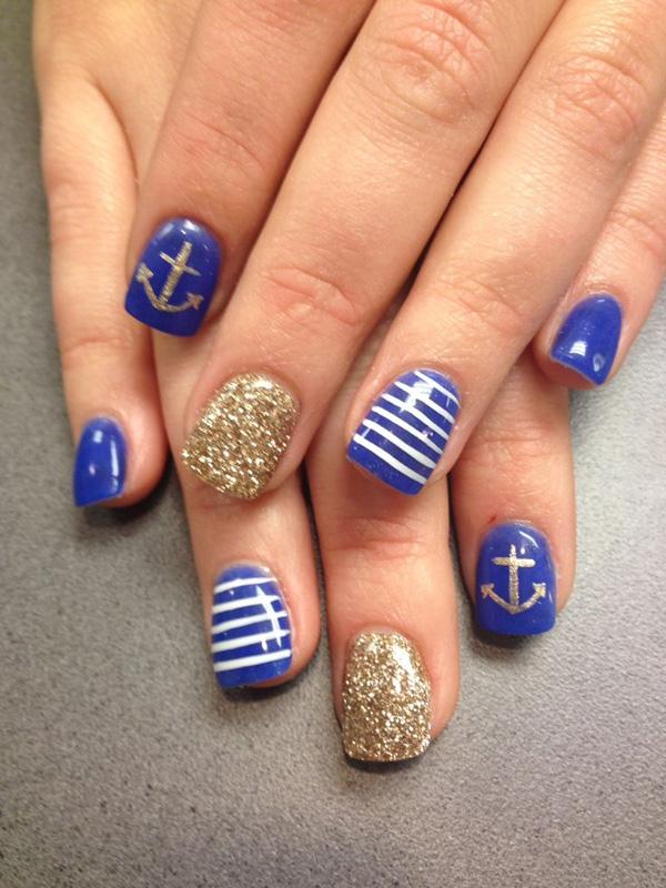 60 Cute Anchor Nail Designs