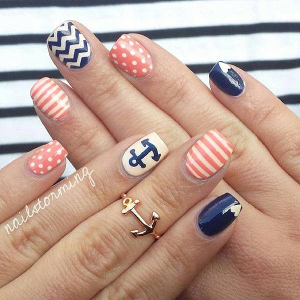 60 Cute Anchor Nail Designs