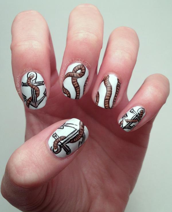 60 Cute Anchor Nail Designs