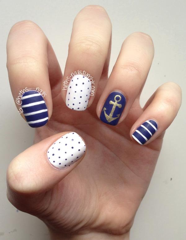 60 Cute Anchor Nail Designs
