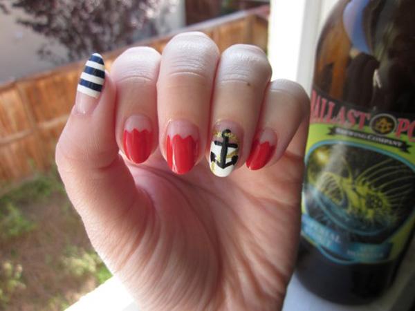 60 Cute Anchor Nail Designs