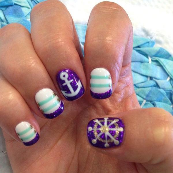 60 Cute Anchor Nail Designs