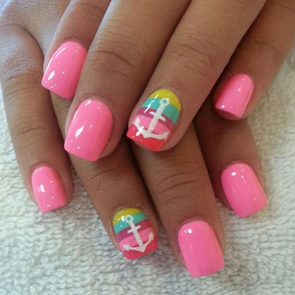 60 Cute Anchor Nail Designs