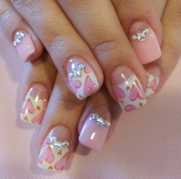 70+ Heart Nail Designs
