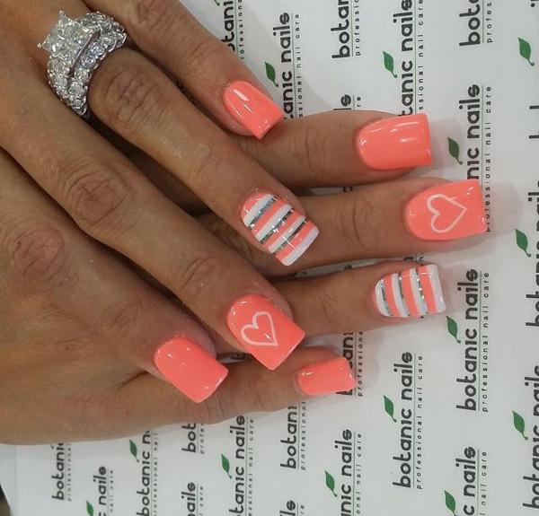 70+ Heart Nail Designs