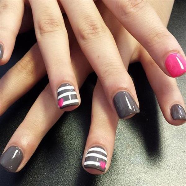 70+ Heart Nail Designs