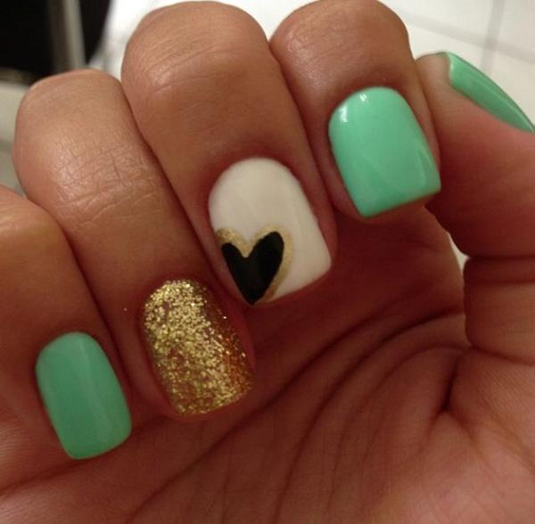 70+ Heart Nail Designs