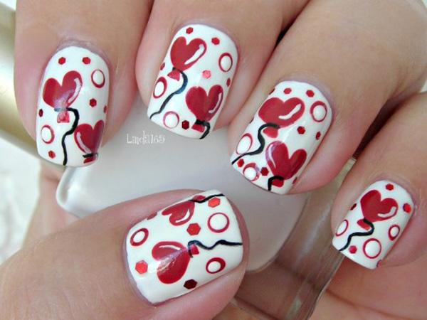 70+ Heart Nail Designs