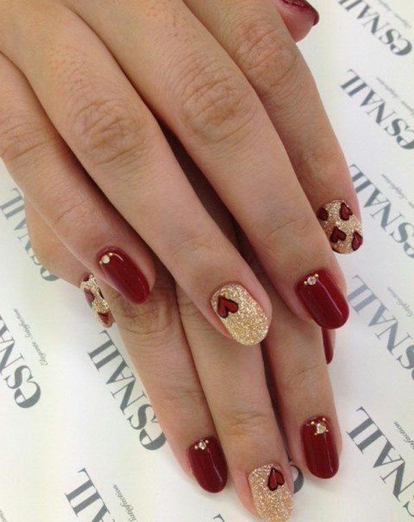 70+ Heart Nail Designs
