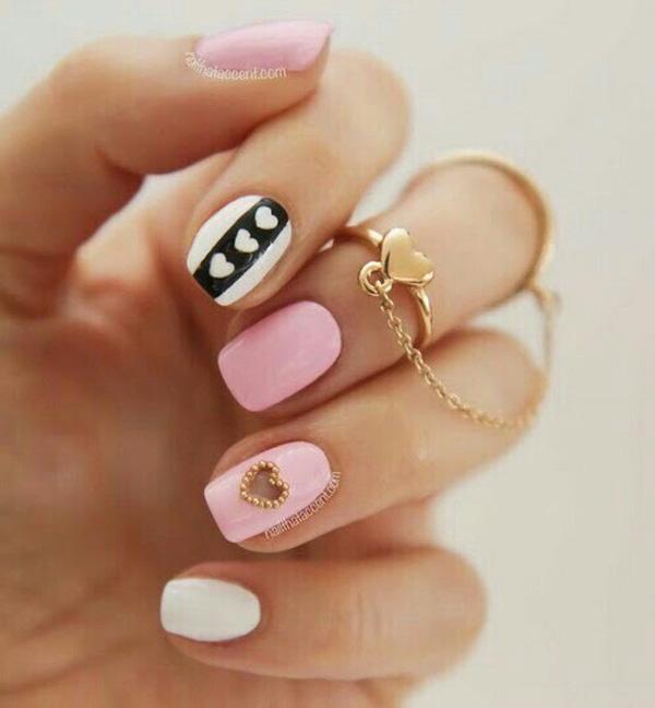 70+ Heart Nail Designs