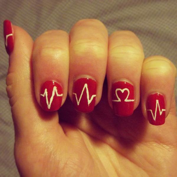 70+ Heart Nail Designs
