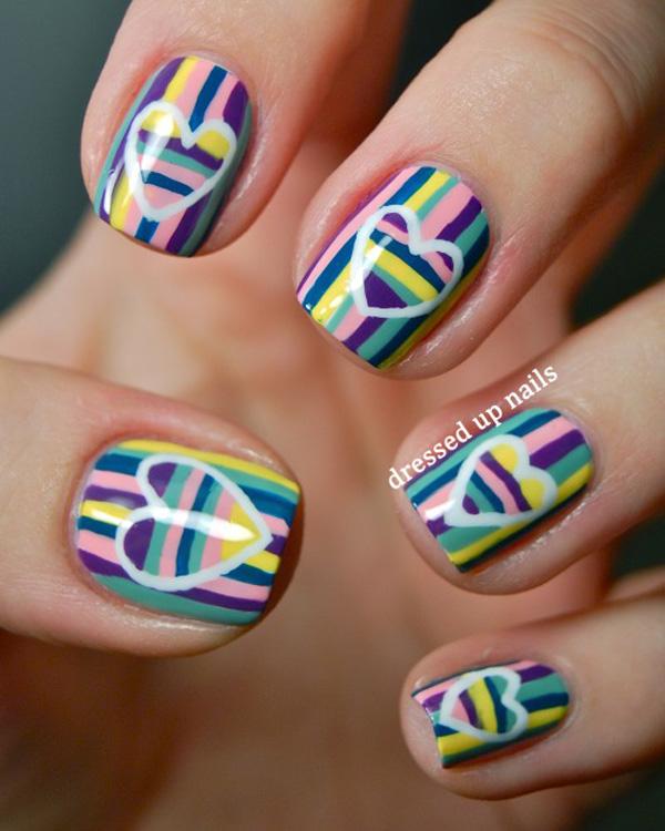 70+ Heart Nail Designs