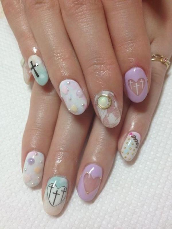 70+ Heart Nail Designs