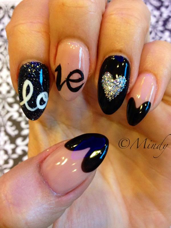 70+ Heart Nail Designs
