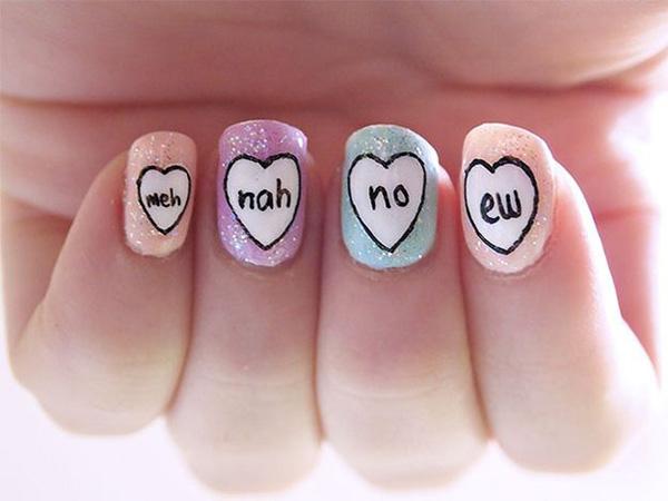70+ Heart Nail Designs