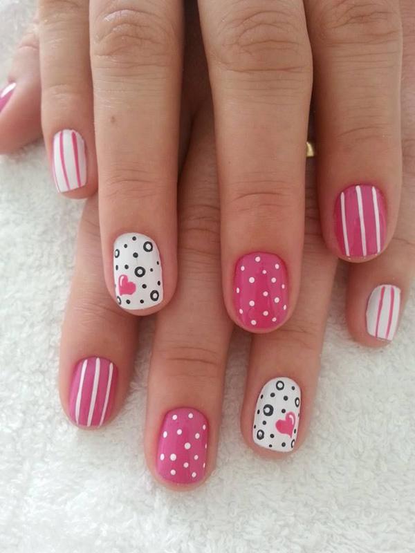70+ Heart Nail Designs