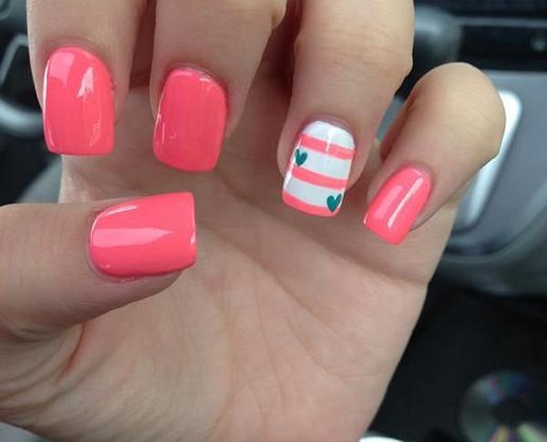 70+ Heart Nail Designs