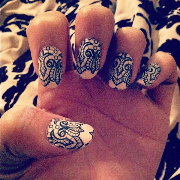45+ Lace Nail Designs