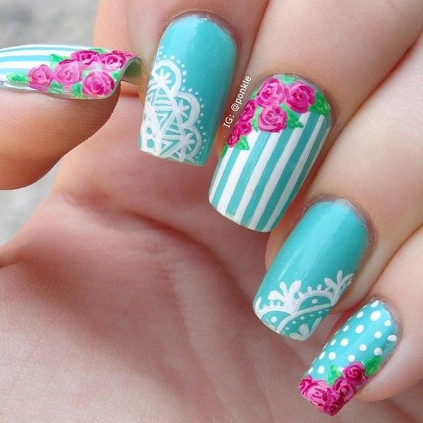 45+ Lace Nail Designs