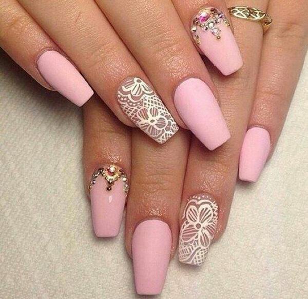 45+ Lace Nail Designs