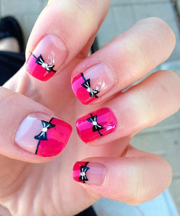 50+ Cute Bow Nail Designs
