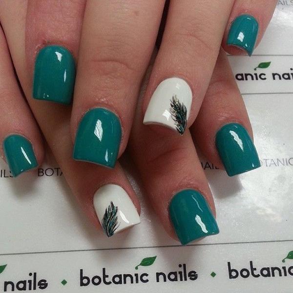 40+ Examples of Feather Nail Art