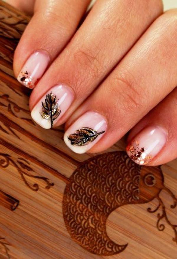 40+ Examples of Feather Nail Art