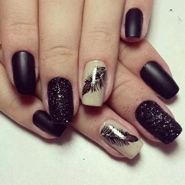 40+ Examples of Feather Nail Art