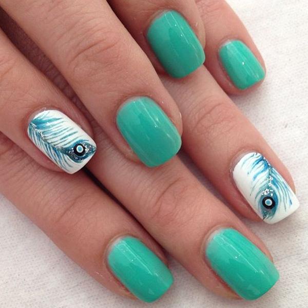 40+ Examples of Feather Nail Art