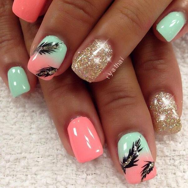 40+ Examples of Feather Nail Art