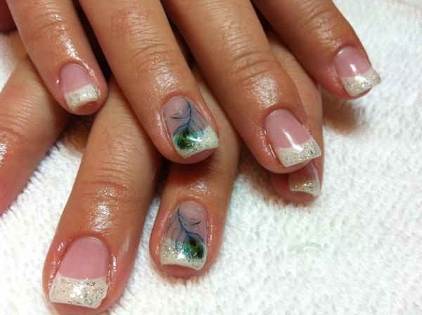 40+ Examples of Feather Nail Art