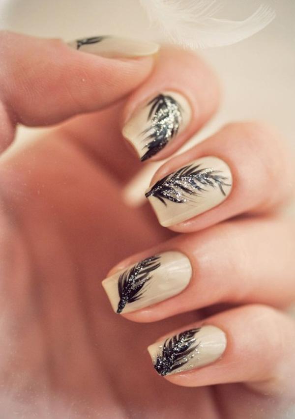 40+ Examples of Feather Nail Art
