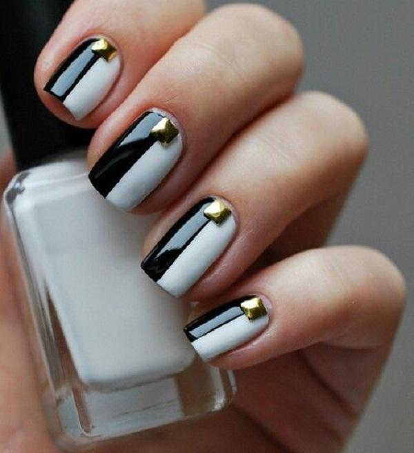 60 Examples of Black and White Nail Art