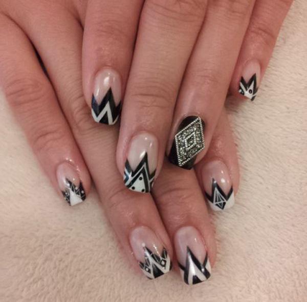 60 Examples of Black and White Nail Art