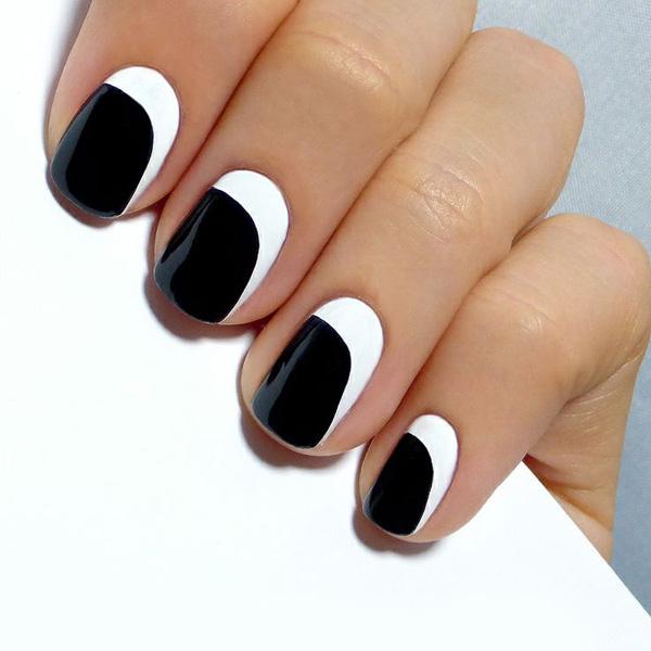 60 Examples of Black and White Nail Art
