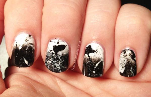 60 Examples of Black and White Nail Art