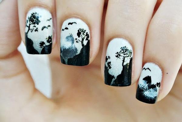 60 Examples of Black and White Nail Art