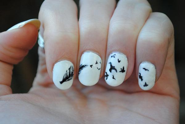 60 Examples of Black and White Nail Art